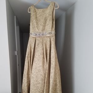 Theia Gold Ballgown Size 10